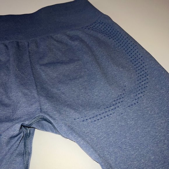 Gymshark Vital Seamless 2.0 Leggings: Blue Marl, Size M - Picture 5 of 7
